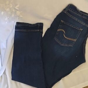 Dark Indigo Blue Straight Leg Jeans